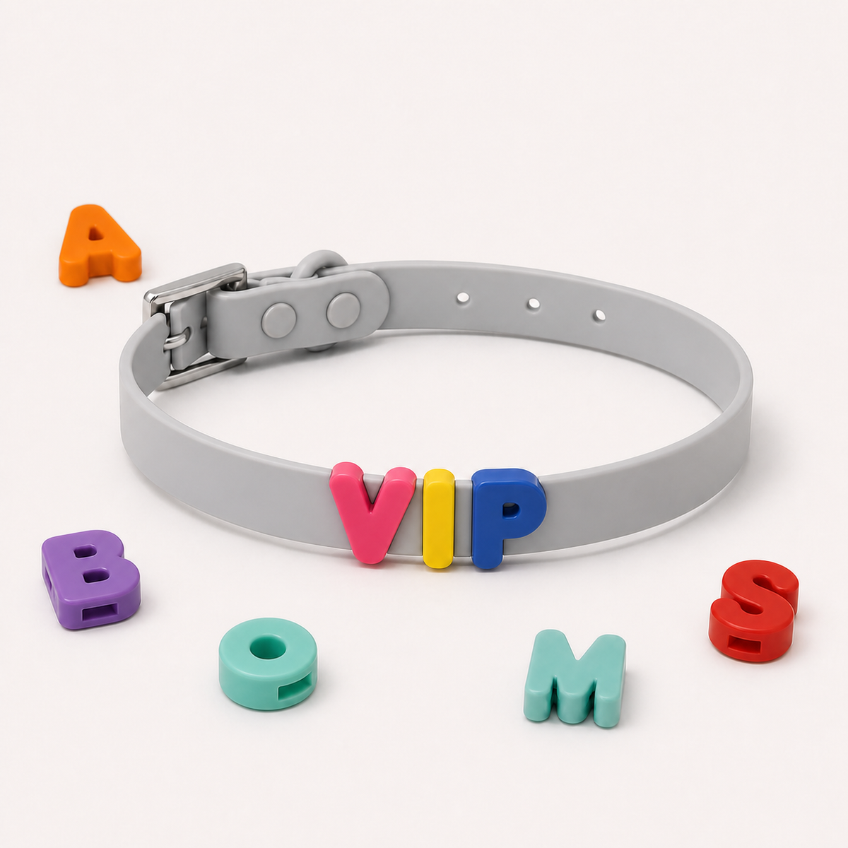 Gray Custom Pet Collar