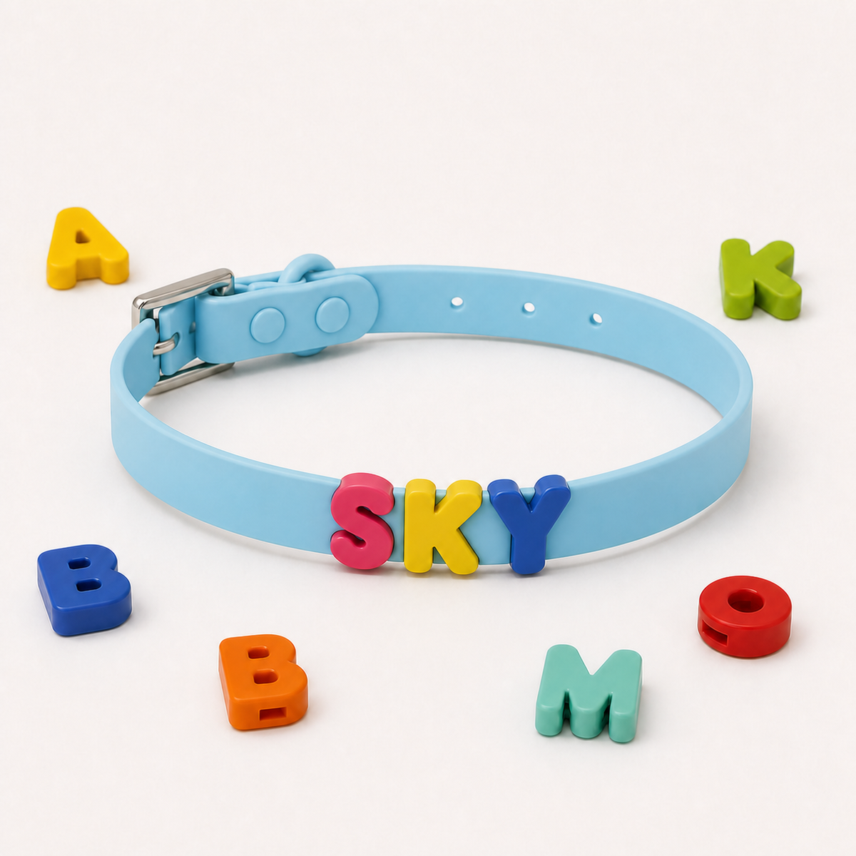 Light Blue Custom Pet Collar