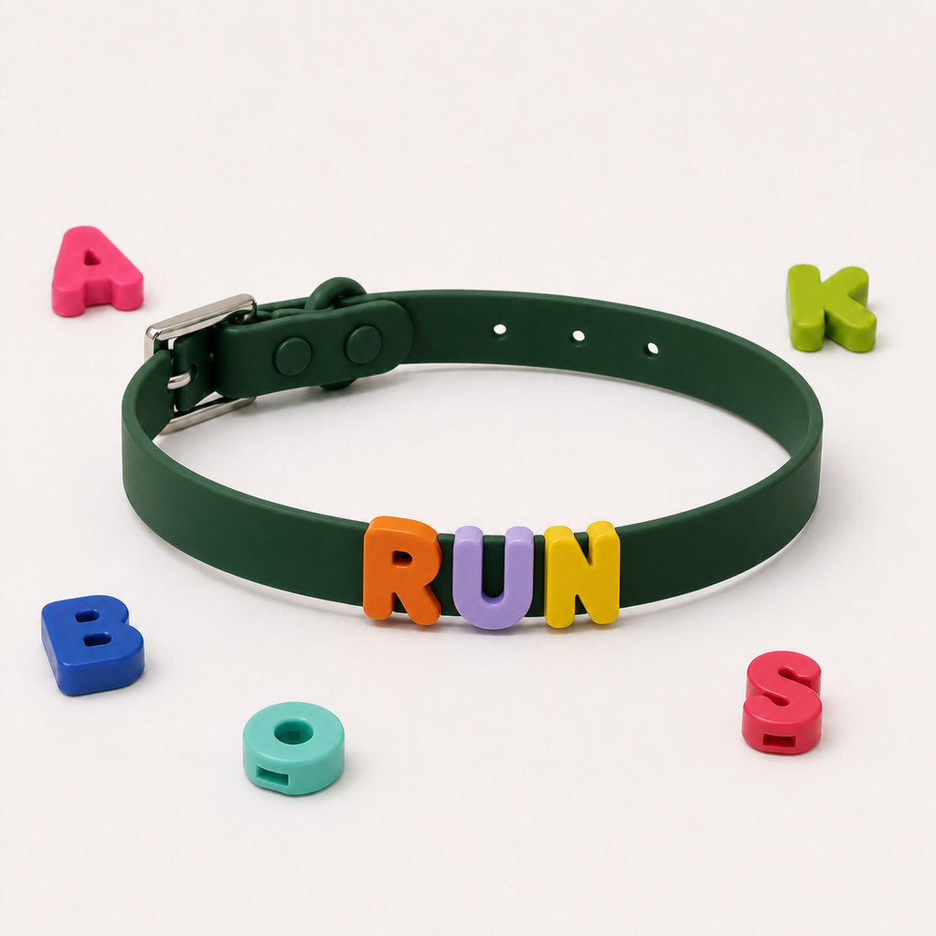 Dark Green Custom Pet Collar