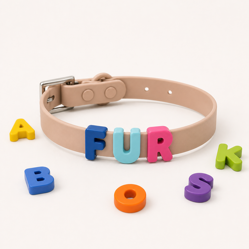 Beige Custom Pet Collar